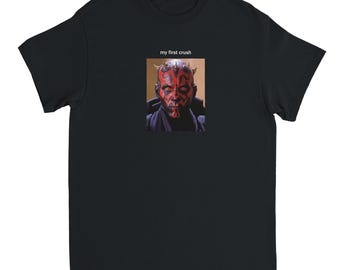 Darth Maul 'My first crush' T-Shirt, Star Wars T-Shirt lustiges Geschenk für Sci-Fi-Liebhaber