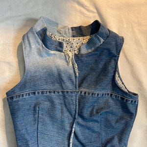 alte Jeans Distressed Weste