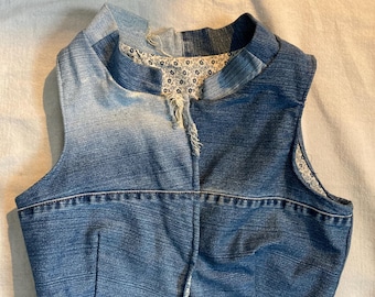 alte Jeans Distressed Weste