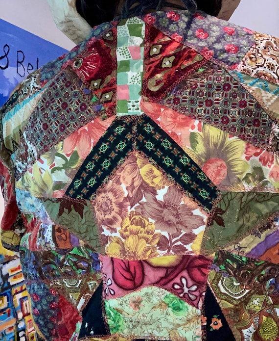 Patchwork quilt jacket - image 5