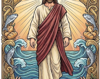Miracles of Jesus, 50 Pages, Adult Bible Coloring Devotional, Digital Download PDF"