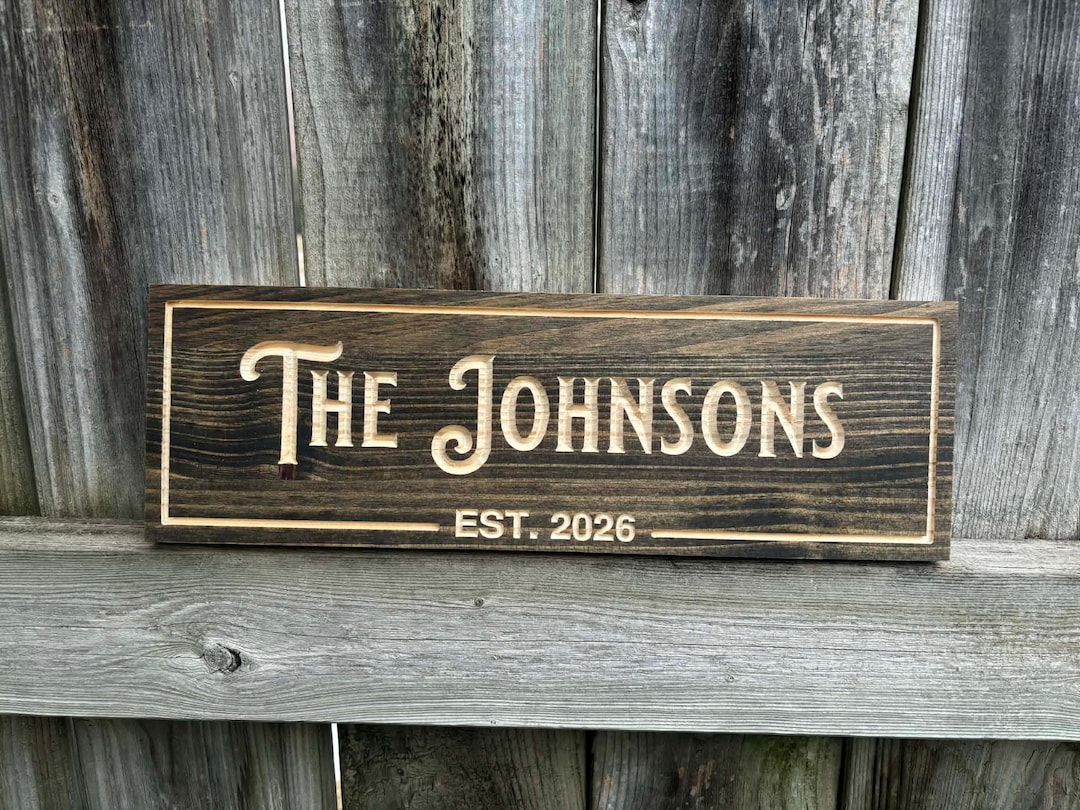 Last Name Wood Sign | Family Wall Decor | Rustic Farmhouse Wall Art ...