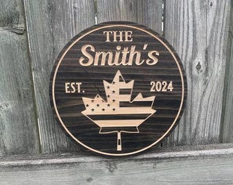 Custom Wood Sign | Personalized Family Name Sign | Last Name Sign | Wedding Gift | Home Wall Decor | Anniversary Gift | Custom Wood Signs