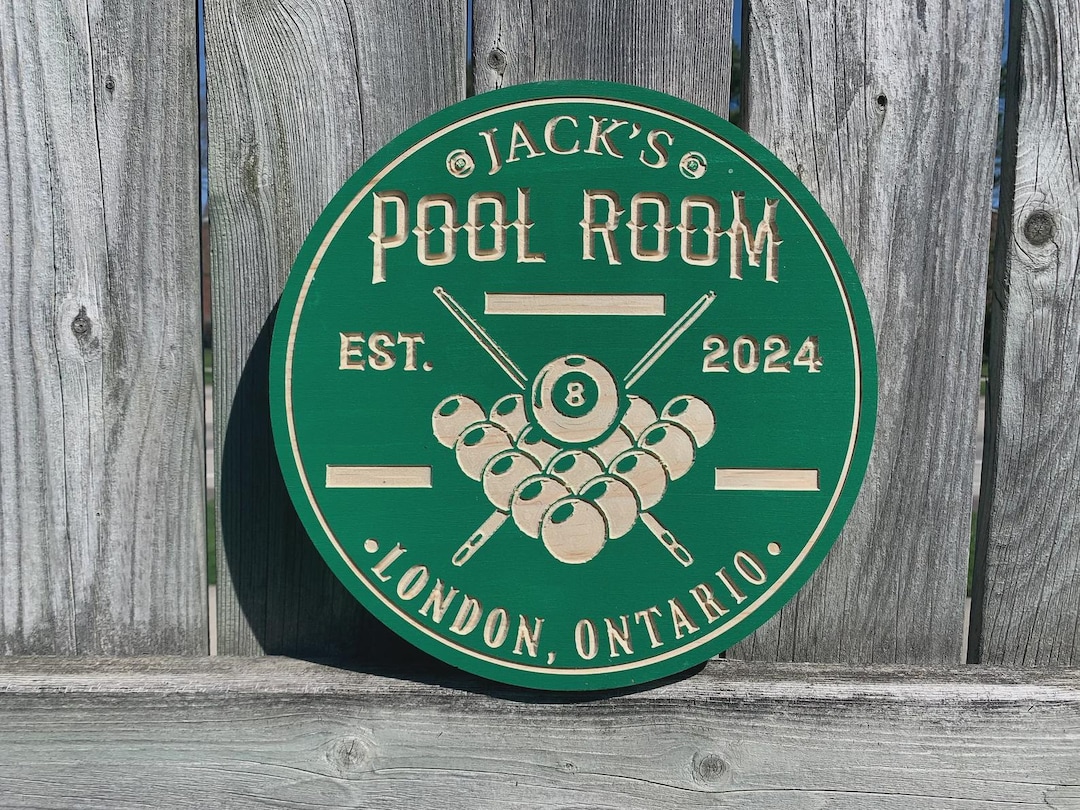 Custom Pool Room Sign – Personalized Bar Sign, Game Room Decor, Man ...