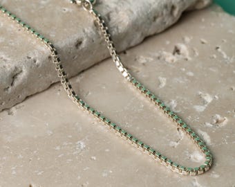 Sterling Silver Box Chain Necklace – Minimalist Chain Jewelry – Taxco Artisan Made
