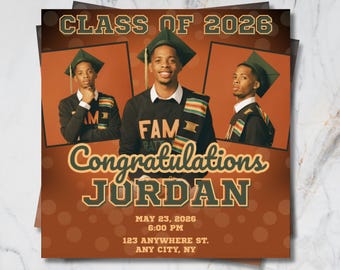 Graduation Party Invitation, Graduation Invitation Template, College Graduation, University Graduation, High School, Graduation Party Invite
