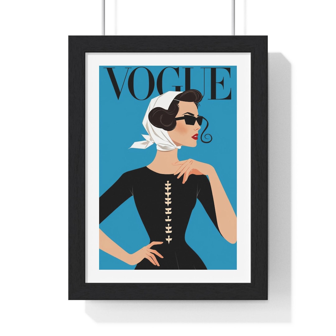 Framed Vintage Vogue Magazine Poster Etsy — free download