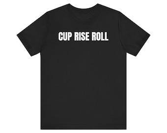 Camiseta de lucha de brazos CUP RISE ROLL / Camiseta de entrenamiento de fuerza mínima / Camiseta unisex negra para gimnasio