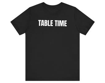Camiseta de lucha de brazos TABLE TIME / Camiseta de entrenamiento de fuerza mínima / Camiseta unisex negra para gimnasio