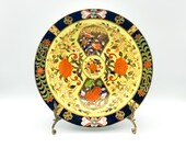 Antique Royal Crown Derby Birds Chrysanthemums Pattern 198 Imari Dinner Plate 1886 England 10 3 8 quot Diameter