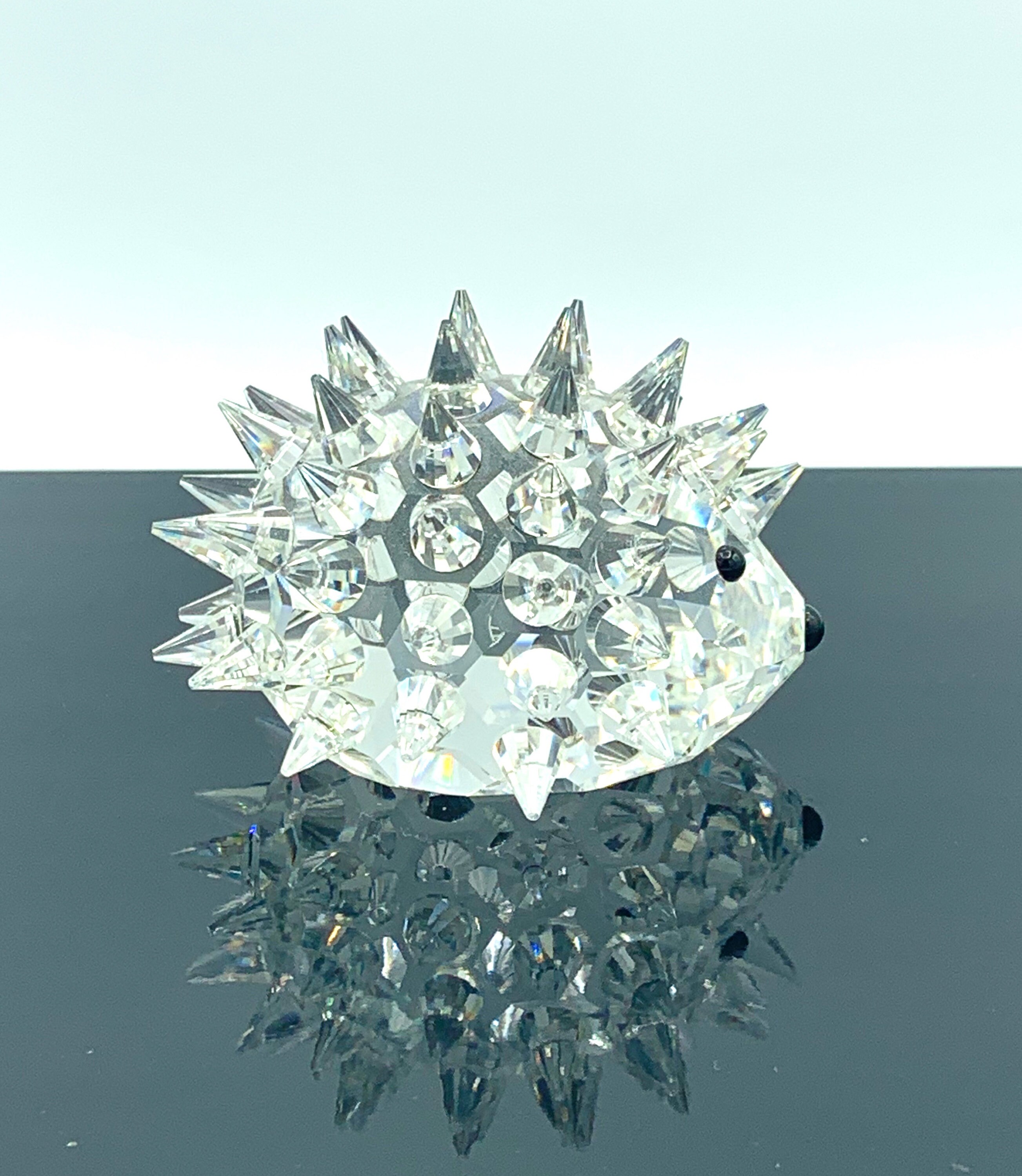 Vintage Large Swarovski Crystal Hedgehog Figurine 2 3/4 Inches Etsy