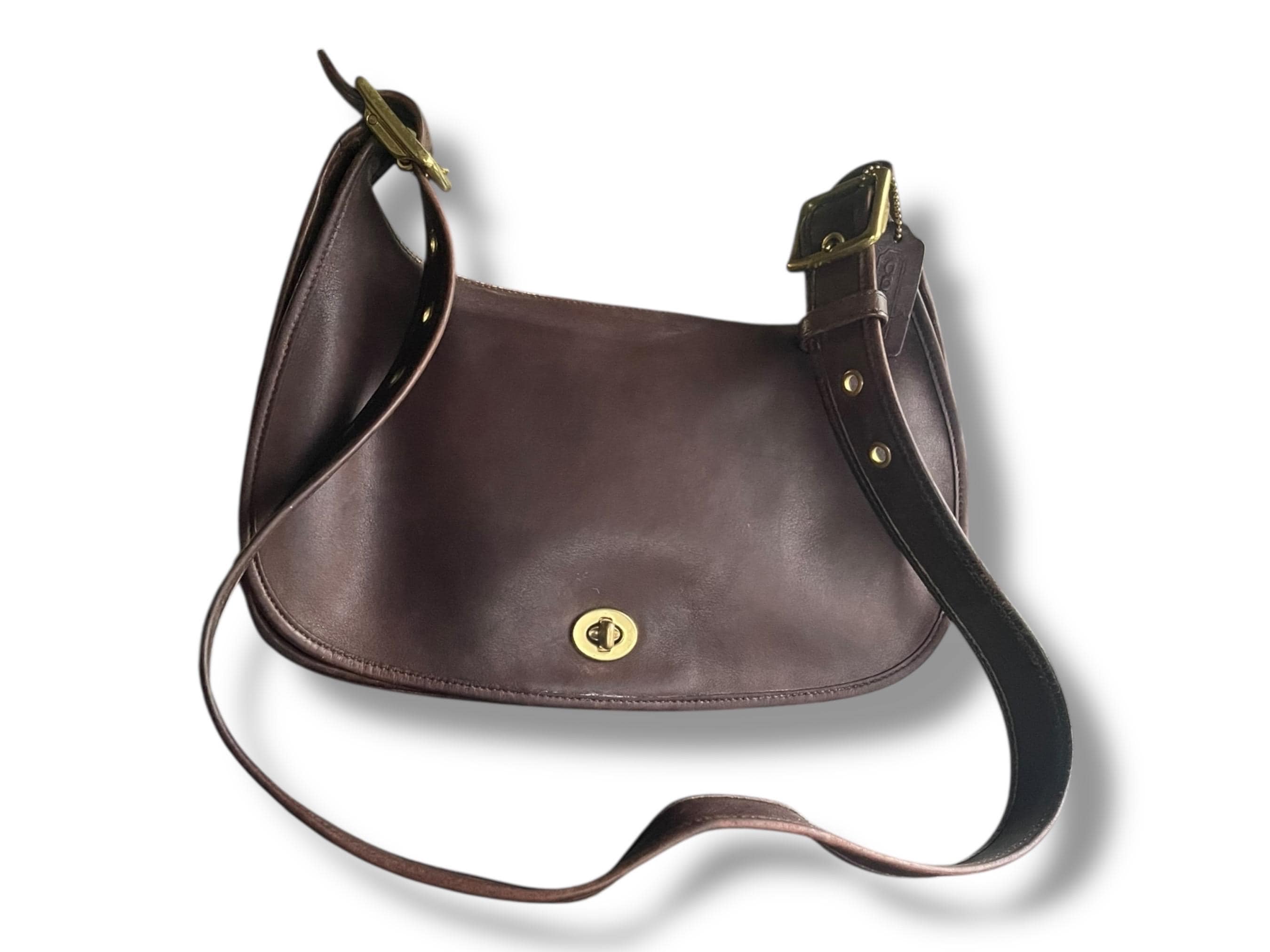 Vintage Coach Legacy 9338 Brown Leather Hobo Bag – Brass Buckles