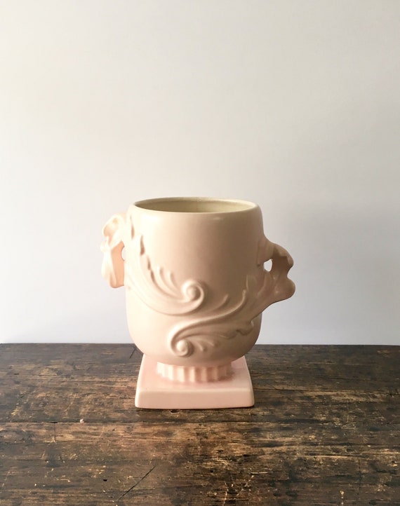 Vintage Red Wing Pottery Pink Vase 1107 Usa Pottery Etsy