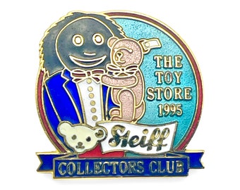 Vintage Steiff Collector's Club Pin The Toy Store 1995