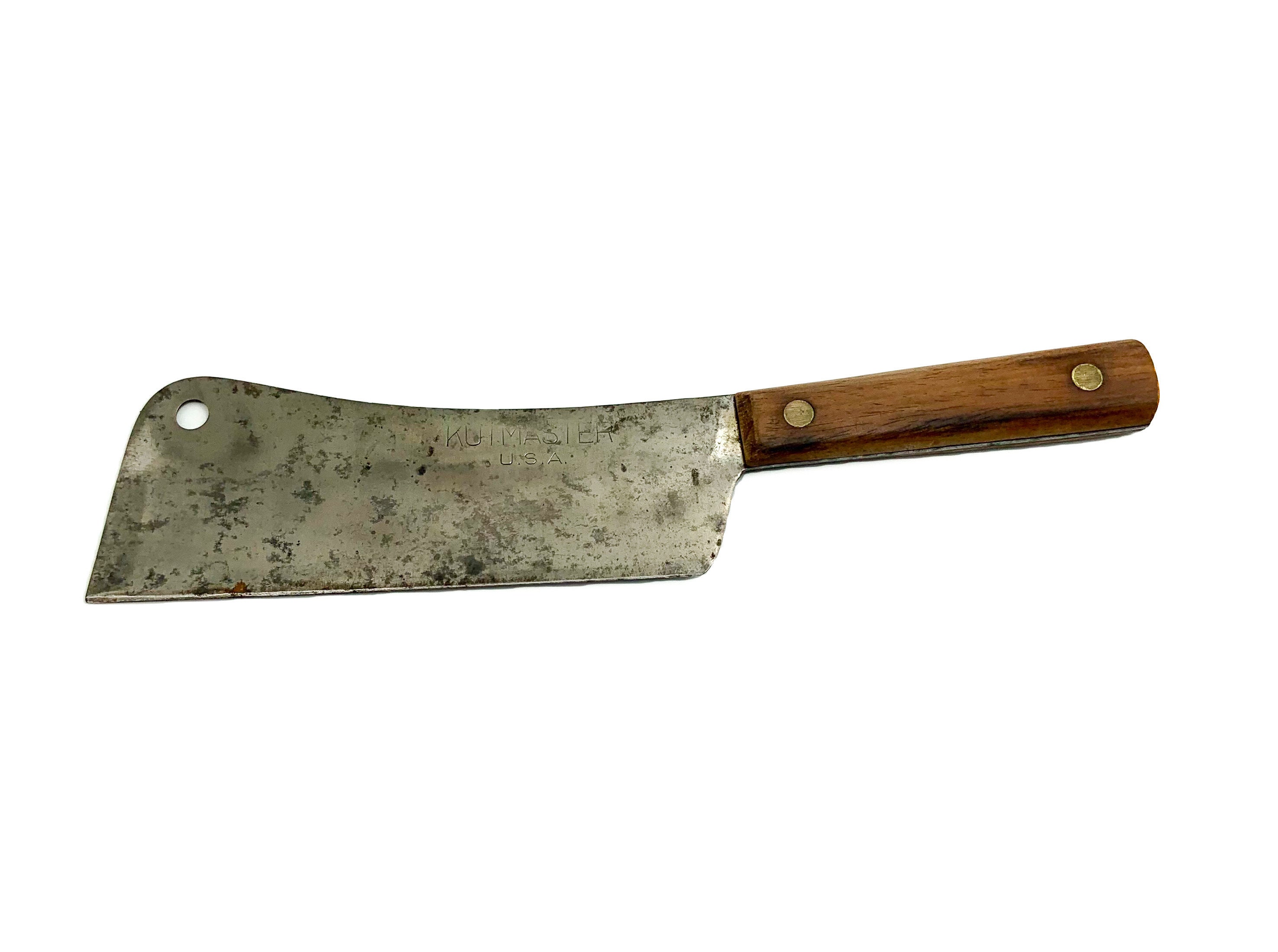 The Boucherie: Cleaver Knife with Sheath (Spring Steel, D2 Steel