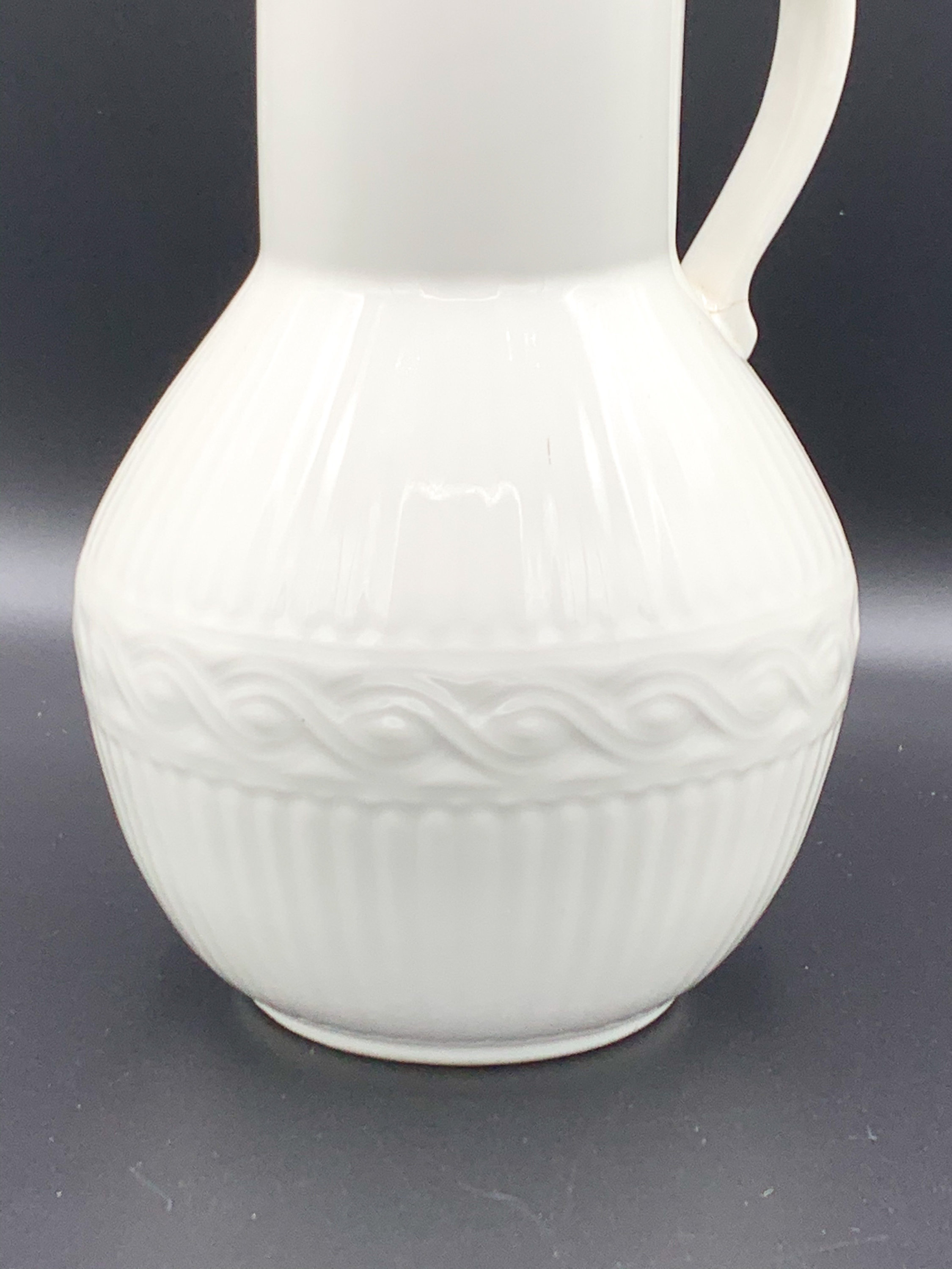 Vintage White Ceramic Pitcher Made Exclusively for the Forman Etsy