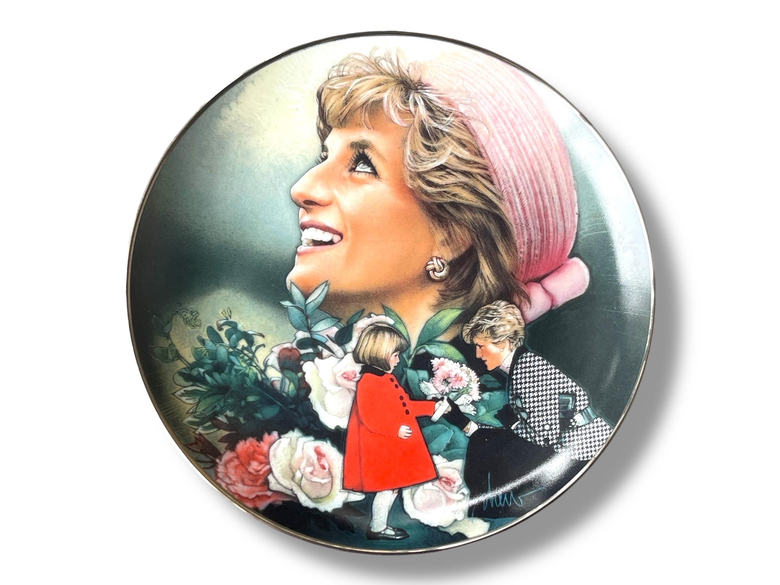 ダイアナ妃コレクタープレート：フランクリンミント社製 英国ローズ