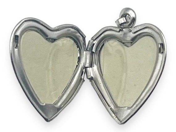 Sterling Silver Heart Mom Locket Pendant / Gift f… - image 2
