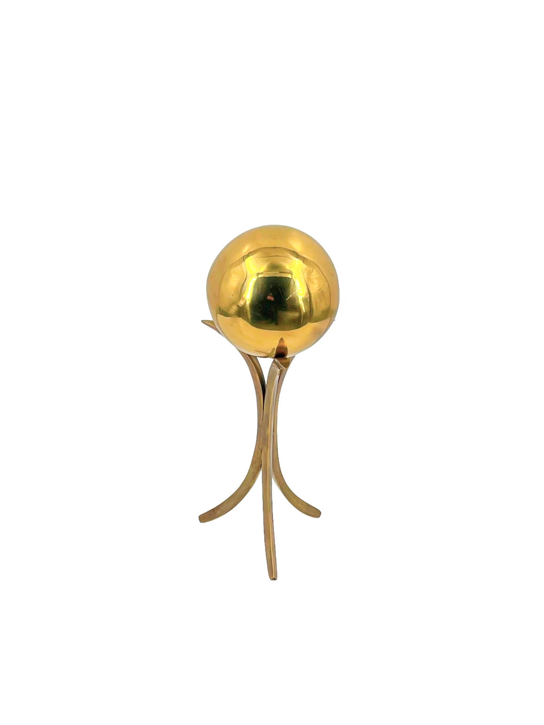 Vintage Brass Ball on Stand / Home & Living / Home Decor / Etsy