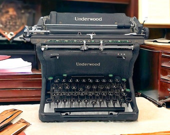 Antique Underwood Typewriter Model Number S115833957