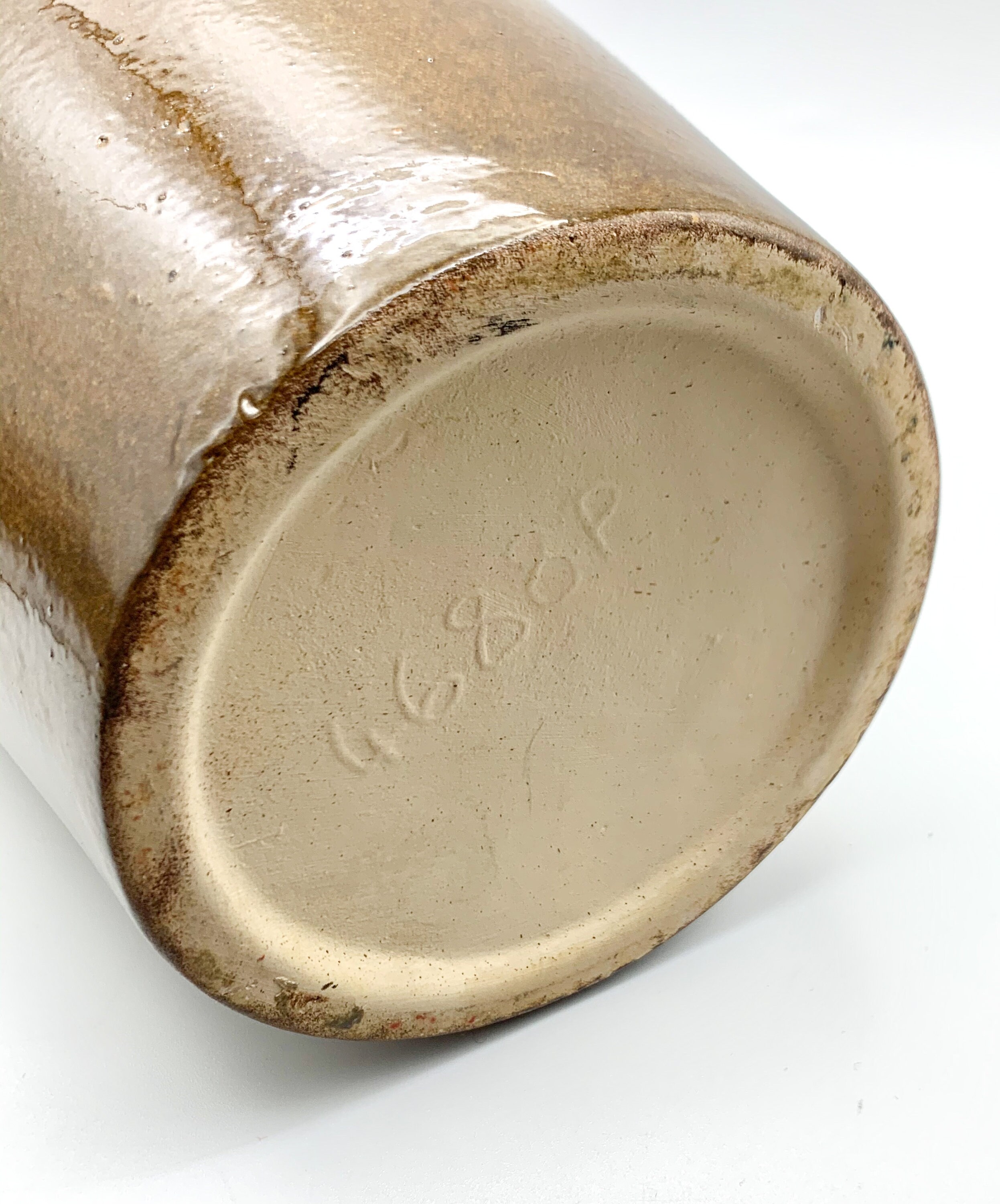 Vintage braun Keramik Amphore Vase mit Doppelgriffe 4688P Etsy