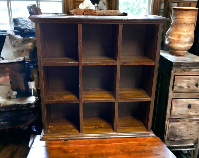 RESERVED Vintage Pigeon Hole Cubby Shelf With 9 Holes / Wood Etsy