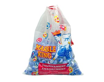 CLEARANCE SALE Marble King Tournament Assortment Marbles With 330 Marbles in Bag / Vintage Marbles / Toys & Games