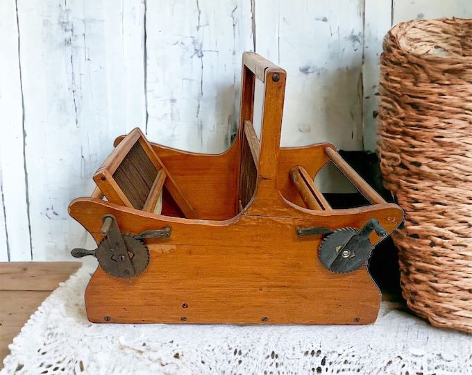 Antique Tabletop Loom Wooden Table Top Loom / Antique Table Loom