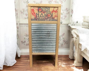 Vintage Dubl Handi Washboard Columbus Washboard Company / Vintage Washboard / Lingerie Washboard / Laundry Decor / Wall Decor