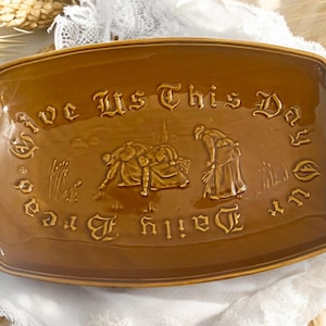 Vintage Our Daily Bread Pottery Platter Plate / Collectible Pottery / Gift