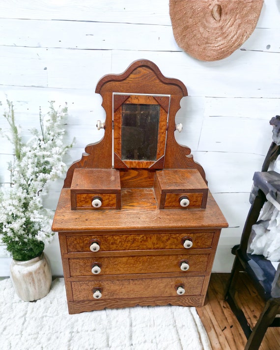 Antique 1800's Victorian Salesman Sample Dresser C