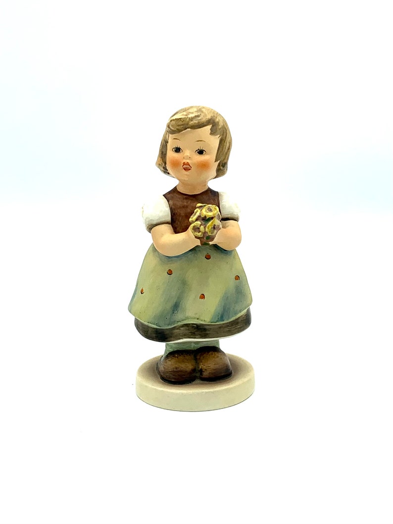 Vintage 1960/'s Goebel Hummel Figurine For Mother Girl wFlowers Figurine Gift for Mom Collectible Gift Idea Under 50 Gifts