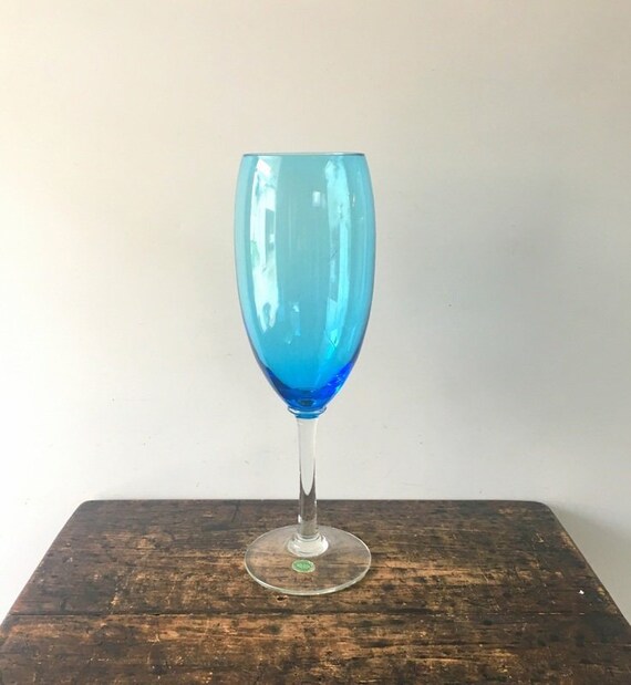 Vintage Balboa Venetian Italian Glass Tall Wine Glass Vase Etsy