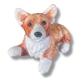 Vintage Ceramic Porcelain Corgi Dog Figurine Very Good Condition – No Chips or Cracks - Collectible Animal Figurine - Gift - Dog Lover Gift