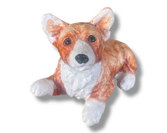 Vintage Porcelain Corgi Figurine: Collectible Dog Lover Gift