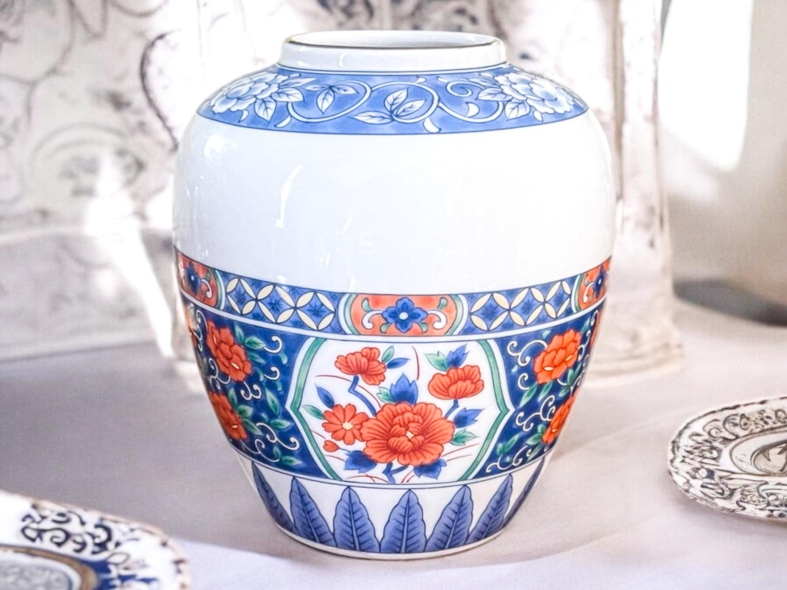 Tiffany & Co. Porcelain Ginger Jar / Chinoiserie Floral Vase