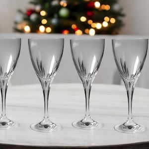 NEW Vintage Schott Zwiesel Crystal &quot;Gala&quot; Wine Glasses 7 3/4&quot; H Set of 4 in Box