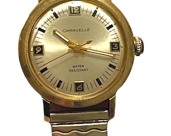 Vintage Caravelle by Bulova Swiss Made Watch | Stainless Steel | Anti-Magnetic Water Resistant | Expandable Band