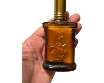 Vintage Stetson After Shave Lotion with Aloe | Mostly Full Amber Glass Bottle | Coty 1980s Barbershop Fragrance