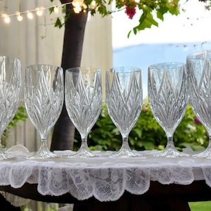 Vintage Mikasa Park Ridge Crystal Iced Tea Glasses - Set of 6 - Blown Glass - Discontinued - 7 3/8” - Very Good Preowned Condition