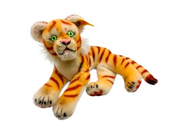 STEIFF Tiger Cub Plush Replica 0112/17 1983-1987 Limited Edition With Ear Button and Flag / Steiff Tiger Cub / Collectible / Gift / Gifts