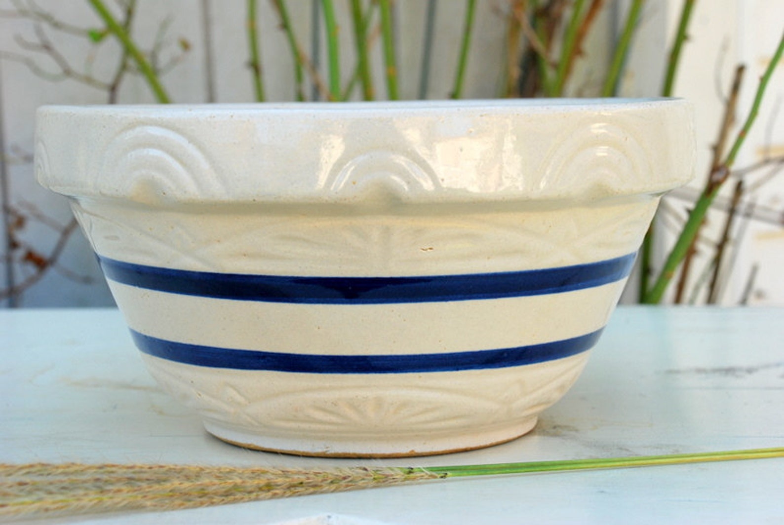 Vintage Robinson Ransbottom Roseville Pottery 305 Mixing Bowl Etsy