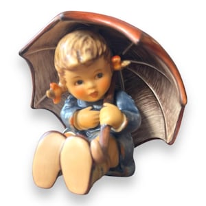 Vintage Goebel Hummel &quot;Umbrella Girl&quot; TMK 8 First Issue 152 B/ Collectible Porcelain Figurine / Gift
