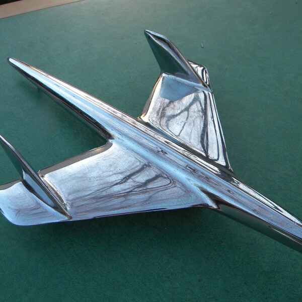 nice vintage original 1950s 55 chevy chevrolet bel air bird CAR AUTO HOOD ornament
