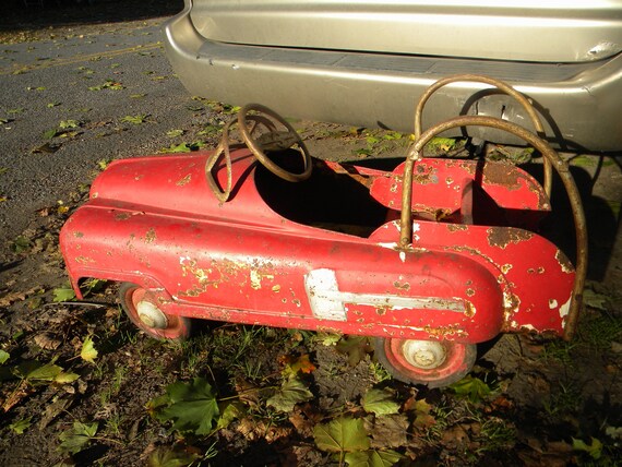 vintage fire truck pedal car