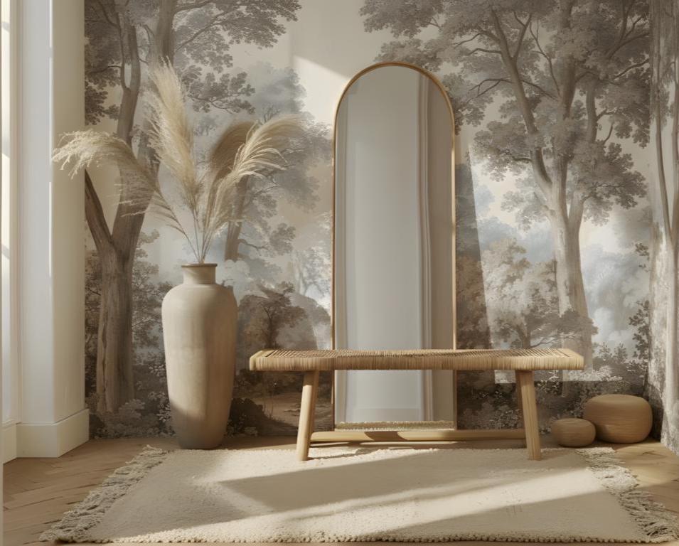 Pastoral Landscape Mural Wallpaper,classic Scenic Wallpaper, Vintage ...