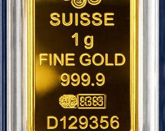 Sztabka złota PAMP Suisse Lady Fortuna Veriscan o wadze 1 grama, próba złota .9999 | Autentyczny szwajcarski sztabek | Prezent inwestycyjny ze złota