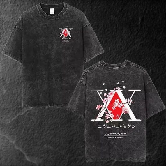 Hunter X Hunter Vintage Washed Anime T-Shirt: Streetwear Manga Graphic Tee