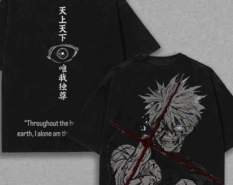 Vintage Wash Anime T-Shirt, Retro Streetwear, Anime Lover Gift
