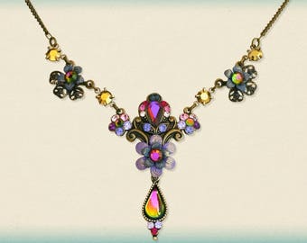 Orly Zeelon Princess Tiara Necklace - Crystal Jewelry - Gift For Her - Casual Jewelry - Everyday Jewelry - Beaded Jewelry -